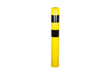 Afschermpaal 323x5,6x1700 mm. aardebaan geel zwart
