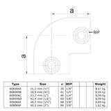 6F: Kniestuk 90 gr - 60,3 mm