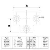 4B: Lang T-stuk - 26,9 mm