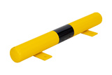 Stootbalk met deksel Ø88.9 mm. 800 mm lang geel/zwart