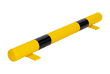 Stootbalk met deksel Ø88.9 mm. 1200 mm lang geel/zwart