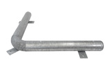 Stootbalk met deksel Ø88.9 mm. hoek 800 mm x 800 mm. verzinkt