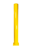 Afschermpaal 219x4,5x2000 mm. op voetplaat geel