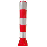 Flexpaal overrijdbaar - Ø160mm rood/wit klasse 2 | hoog 1m¹