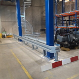 Beschermingsrail Type B 1-hoog 700mm voetplaat stijlen