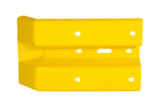 Eindstukken type B, kort, w.l. 360 mm., voorzijde stijl gelijk. 