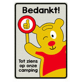 Traffic Teddy | Alu bord 1e Bord Klasse 3