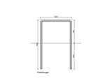 Fietsbeugel ø 60,3x2,9 -1900x1200x1900 - Aardebaan