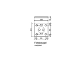 Fietsbeugel ø 60,3x2,9 - 1055x1200x1055 - op Voetplaat in RAL