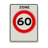 Verkeersbord A1-60-ZB 60 km zone