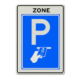 Verkeersbord BW112-ZB Zone betaald parkeren