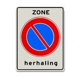 Verkeersbord E1-ZBH - Herhaling zone parkeerverbod 