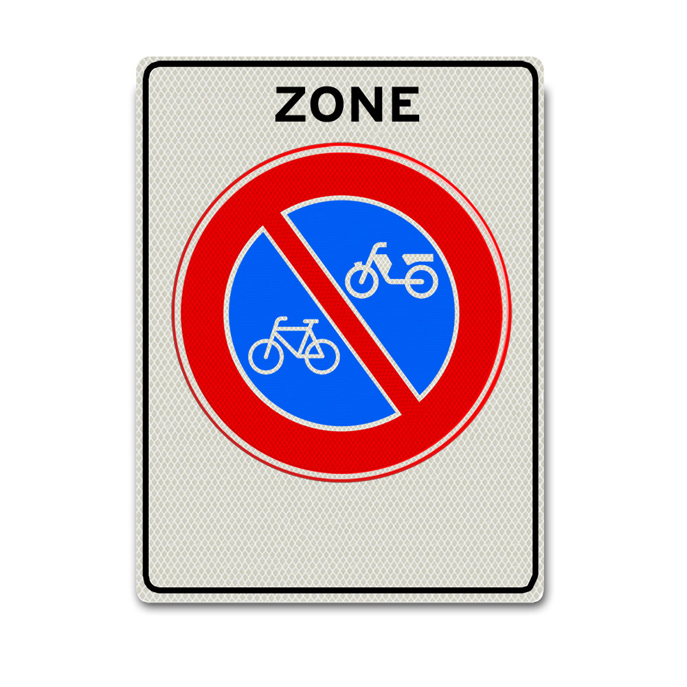 Verkeersbord E3-ZB -Zone verbod fietsen en bromfietsen te plaatsen