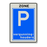 Verkeersbord E9ZB -Zone parkeergelegenheid alleen bestemd voor vergunninghouders