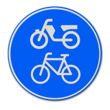 Verkeersbord G12a - Verplicht fiets/bromfietspad