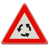 Verkeersbord J9 - waarschuwing voor rotonde