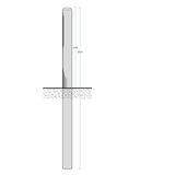 Afschermpaal 114x3,6x2000 mm. aardebaan verzinkt.