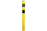 Afschermpaal 159x4,5x2000 mm. aardebaan geel zwart