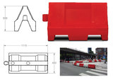 Kunststof barriers l=1000 mm.,  h=550 mm., Wit