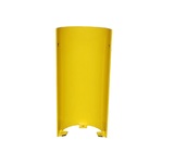 Halve kolombeschermer rond 700 hoog 750, dik 8mm. geel