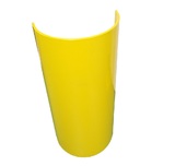 Halve kolombeschermer rond 500 hoog 750, dik 6 mm. geel